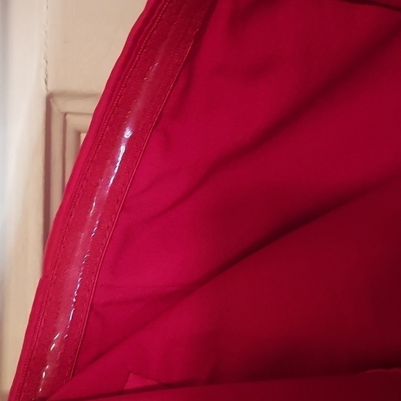 Eloquii Draped Bodice Peplum Dress in Red - Picture 11 of 12